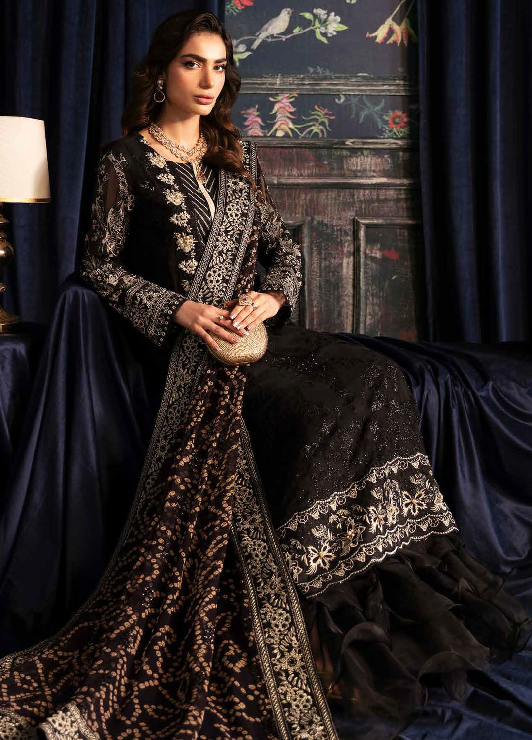 Elanora by Nureh Embroidered Chiffon Suits Unstitched 4 Piece NU24EL NEL-47 - Formals Collection