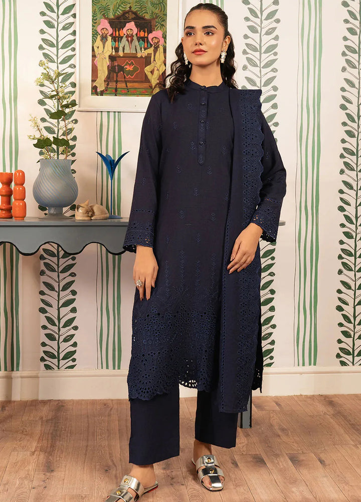 Elara by Meerak Embroidered Chikankari Suits Unstitched 3 Piece MRK24EL Eclipse - Winter Collection