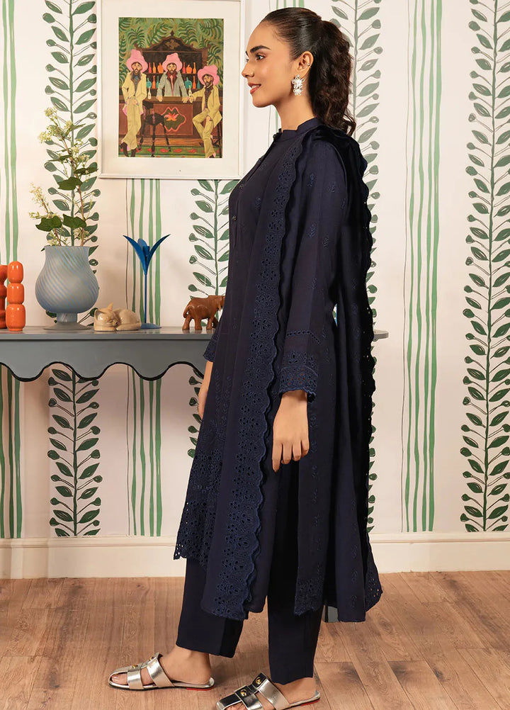 Elara by Meerak Embroidered Chikankari Suits Unstitched 3 Piece MRK24EL Eclipse - Winter Collection