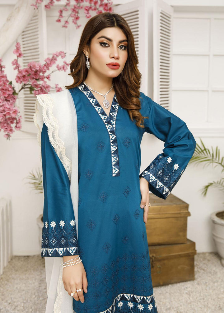 Elegance Casual Pret Embroidered Lawn Shirt MARINA