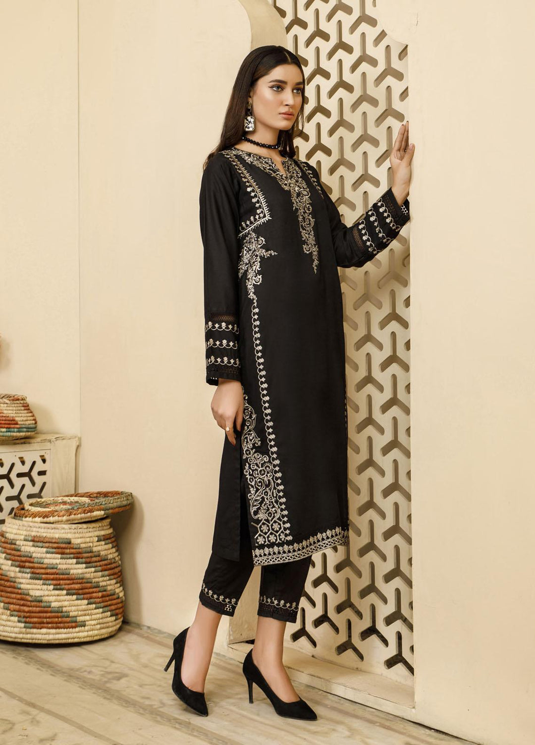 Elegance Luxury Pret Embroidered Khaddar 2 Piece Suit ELG21WP STARLIGHT