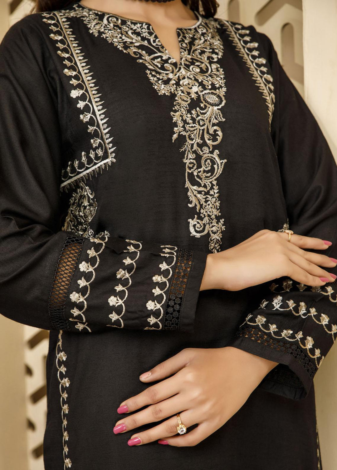 Elegance Luxury Pret Embroidered Khaddar 2 Piece Suit ELG21WP STARLIGHT