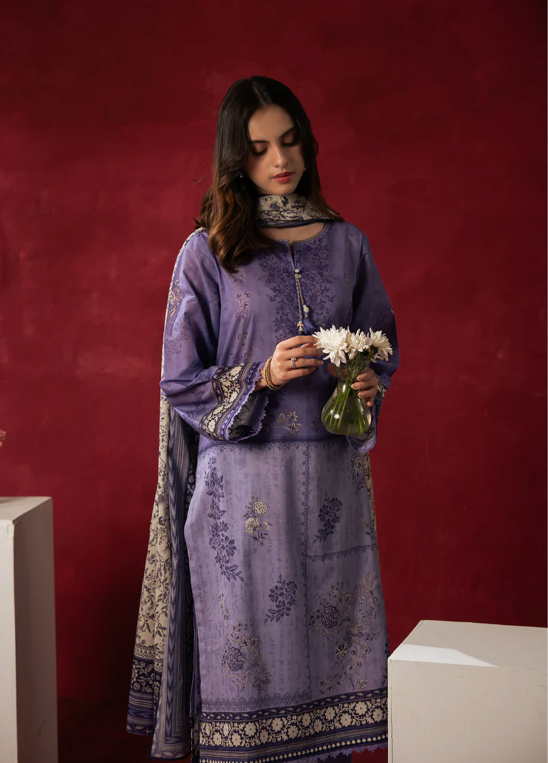 Zoe by Zeen RTW Printed Lawn 3 Piece Suit ZN26UZL WFM36609 - Casual Collection