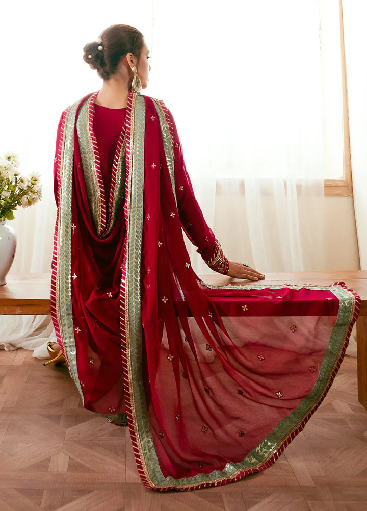 Elinor by Sahane Embroidered Chiffon Suits Unstitched 3 Piece SNE24EL EL-1808 Daphne - Formal Collection