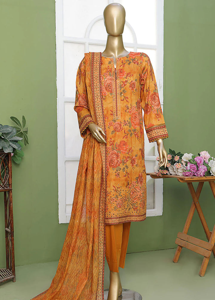 Elite by HZ Textiles Embroidered Lawn Suits Unstitched 3 Piece HZ25EEL EC-212 - Summer Collection