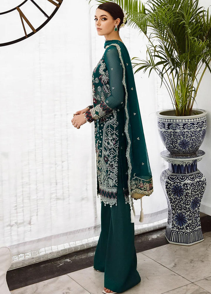 Ella By Saad Shaikh Embroidered Chiffon Suits Unstitched 4 Piece SSK23E DSG006 - Luxury Collection