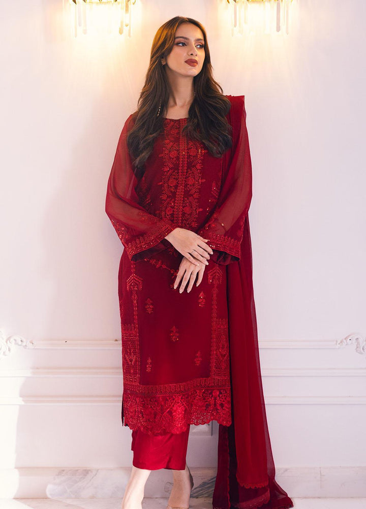 Sahane Pret Embroidered Chiffon Kurti SNE23EP D-1001
