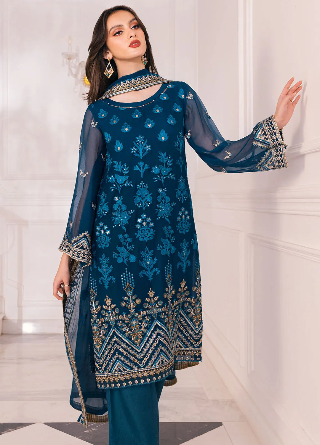 Ladies Blue Dresses - Sanaulla Store Ladies Blue Dresses - Sanaulla Store
