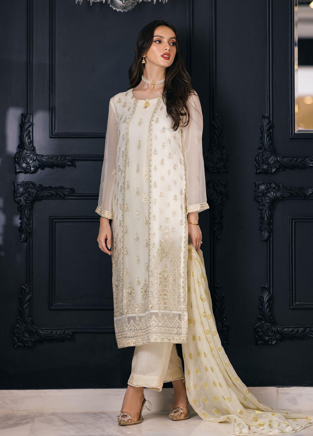 Ella By Sahane Embroidered Chiffon  Unstitched Kurties SNE23EL SAH-1008 Irene - Formal Collection