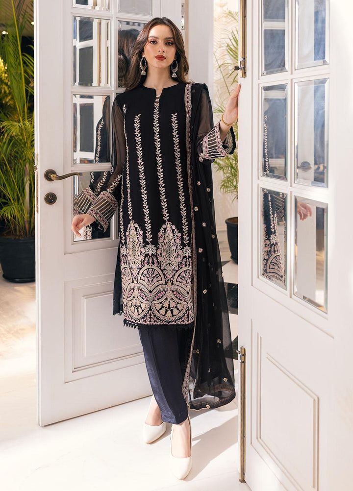 Ella By Sahane Embroidered Chiffon Suits Unstitched 3 Piece SNE23EL SAH-1009 Charlotte - Formal Collection