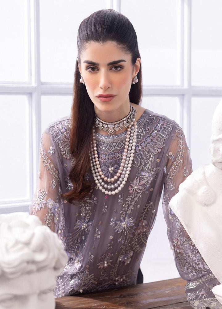 Ellenora By Nureh Embroidered Chiffon Suits Unstitched 4 Piece NU23EE NEL-28 - Luxury Collection