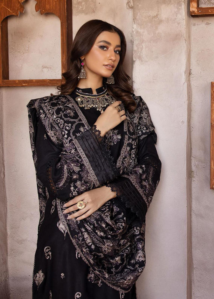 Elma by Riaz Arts Embroidered Leather Peach Suits Unstitched 3 Piece RA22E 01 - Winter Collection