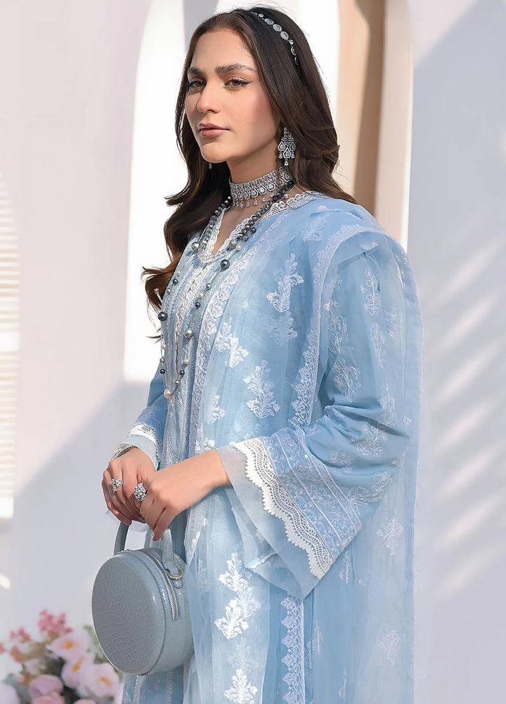 Elsyia By Fiona Embroidered Lawn Suit Unstitched 3 Piece FO24E Moonlit - Summer Collection