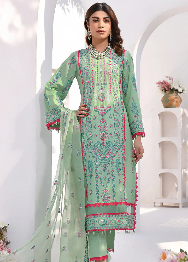 Elsyia By Fiona Embroidered Lawn Suit Unstitched 3 Piece FO24E Sakura - Summer Collection