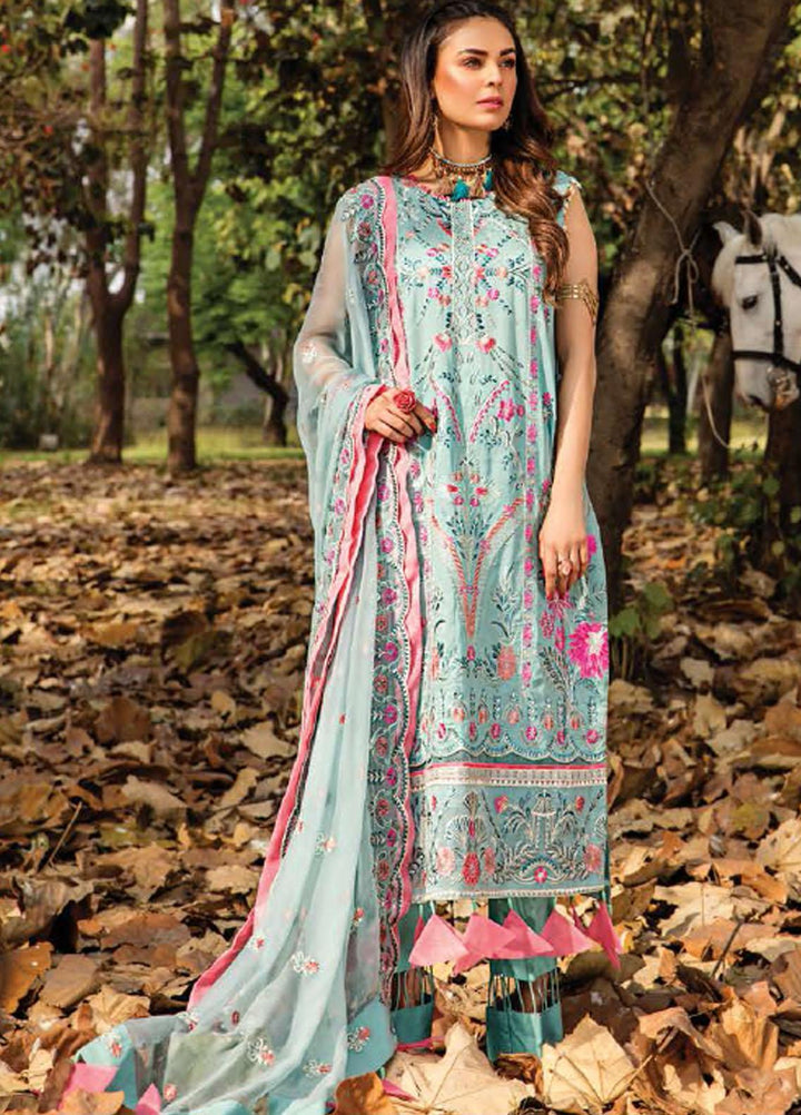 Elysia by Sana Sheraz Embroidered Lawn Suits Unstitched 3 Piece SS21E 04 Hibicus - Luxury Collection