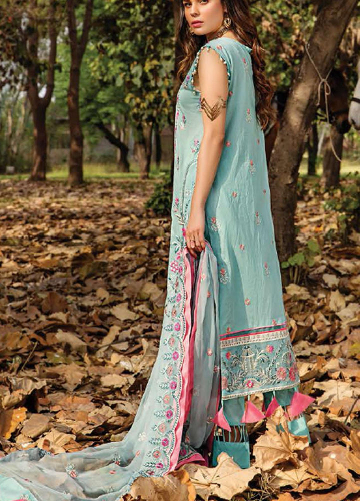 Elysia by Sana Sheraz Embroidered Lawn Suits Unstitched 3 Piece SS21E 04 Hibicus - Luxury Collection