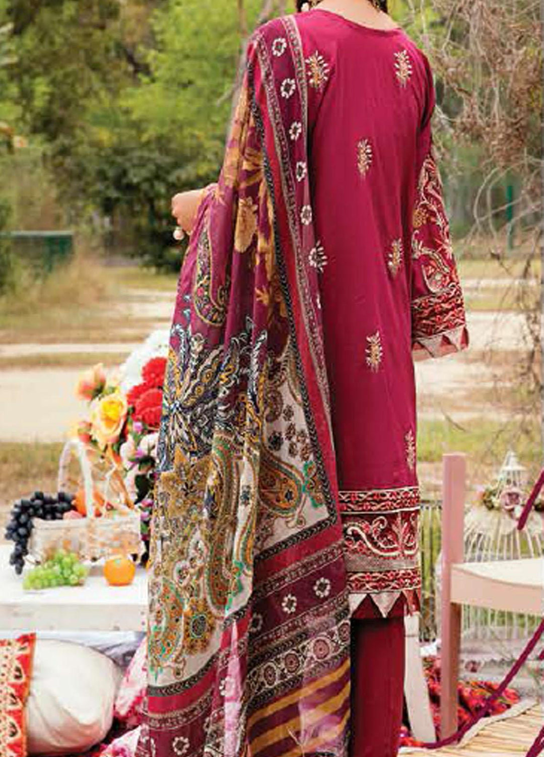 Elysia by Sana Sheraz Embroidered Lawn Suits Unstitched 3 Piece SS21E 07 Dalilia - Luxury Collection