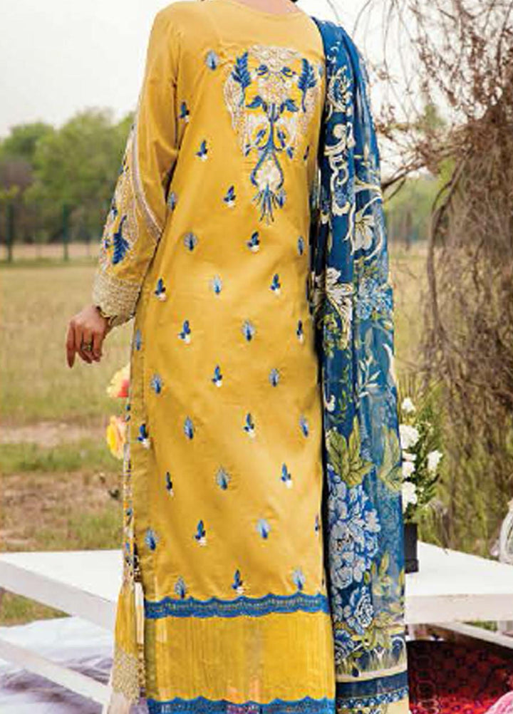 Elysia by Sana Sheraz Embroidered Lawn Suits Unstitched 3 Piece SS21E 08 Veronica - Luxury Collection