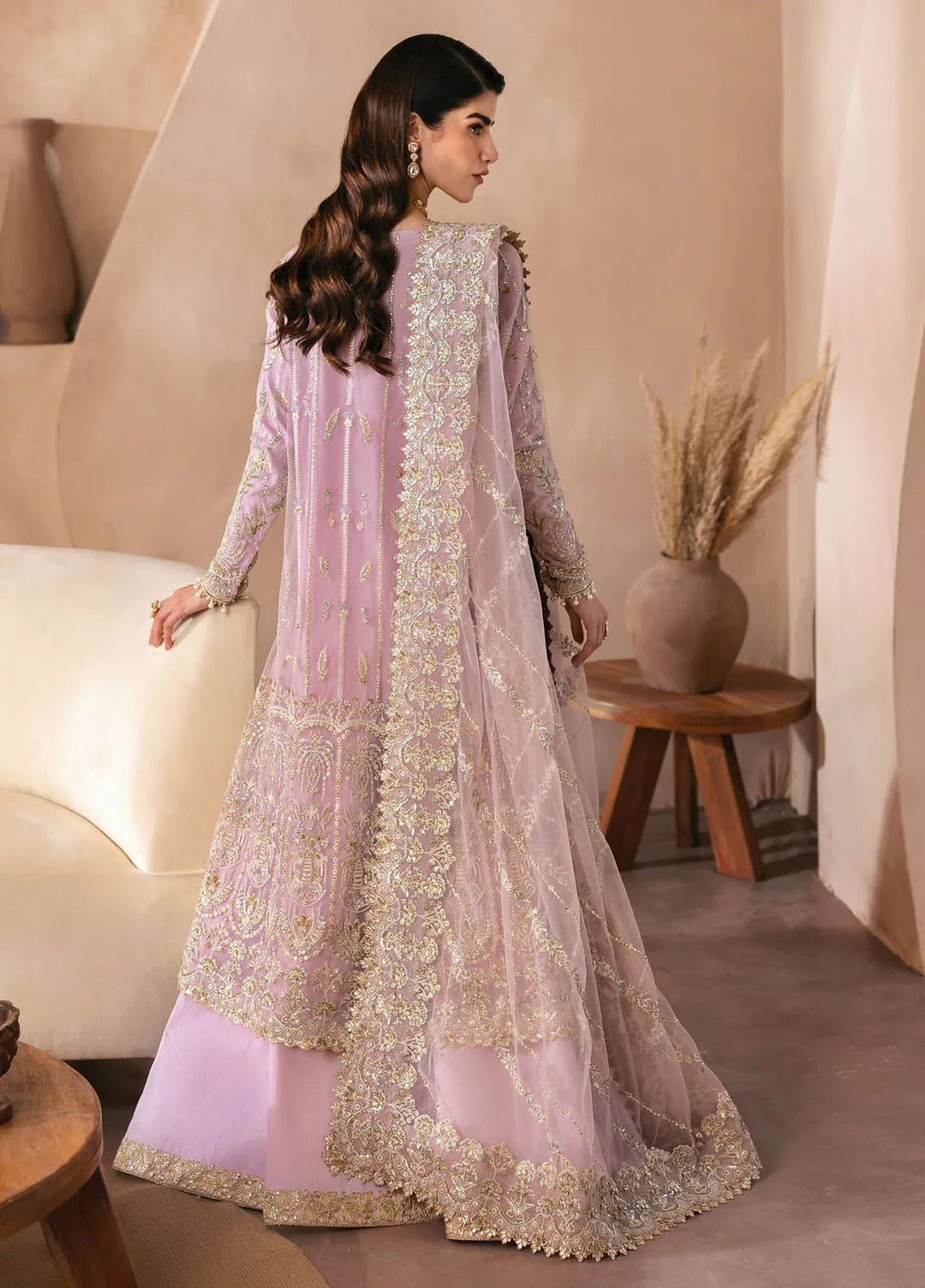 Emaan Adeel Embroidered Net Suit Unstitched 3 Piece EA25CC Rosaria - Luxury Collection