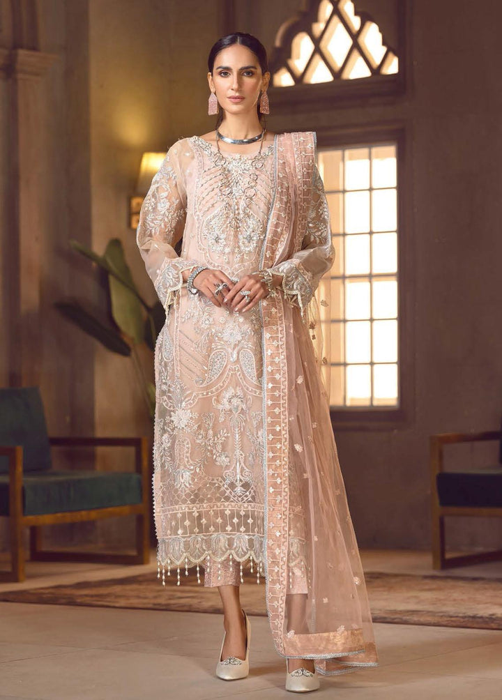 Le Festa By Emaan Adeel Embroidered Organza Suits Unstitched 3 Piece EA23-P6 LF-702 - Premium Collection