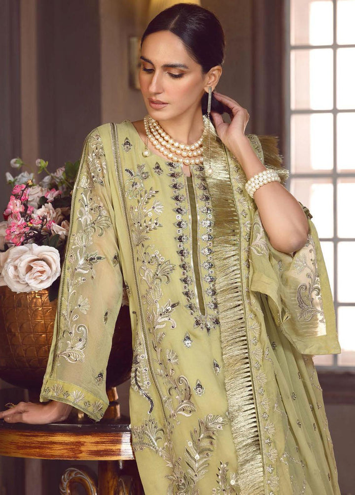 Le Festa By Emaan Adeel Embroidered Chiffon Suits Unstitched 3 Piece EA23-P6 LF-704 - Premium Collection
