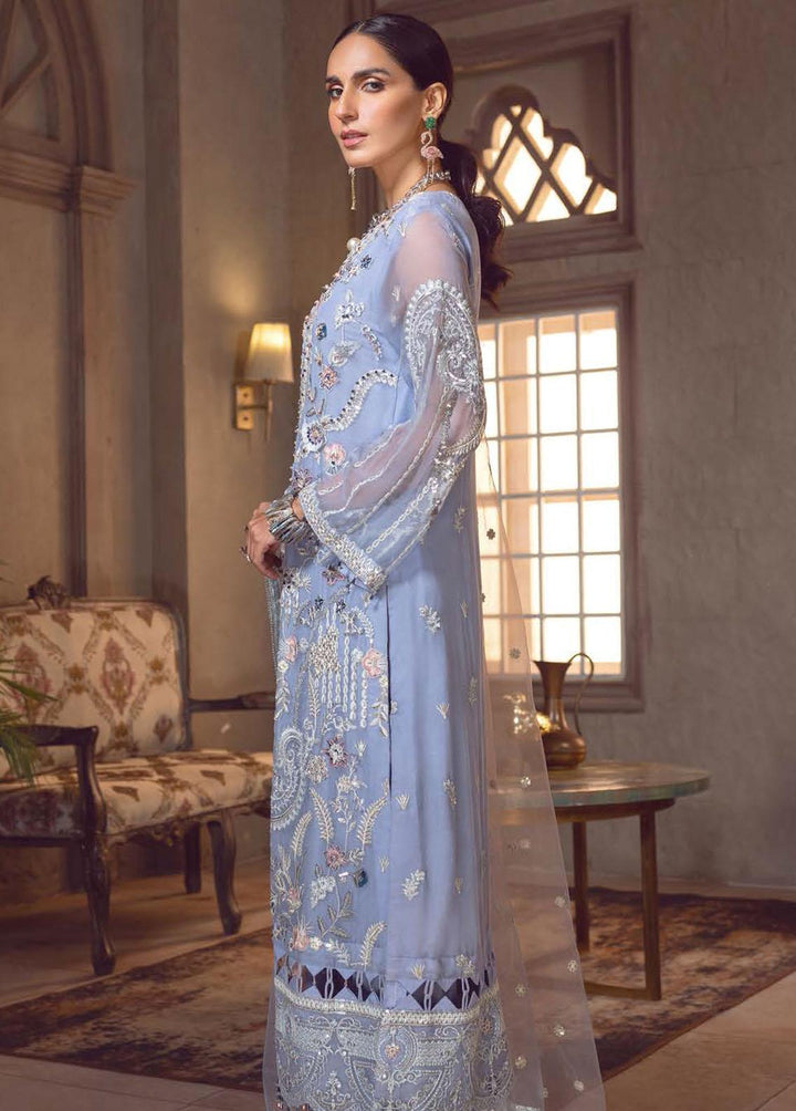 Le Festa By Emaan Adeel Embroidered Chiffon Suits Unstitched 3 Piece EA23-P6 LF-707 - Premium Collection