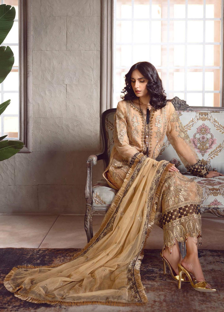 Le Festa By Emaan Adeel Embroidered Organza Suits Unstitched 3 Piece EA23-P6 LF-708 - Premium Collection