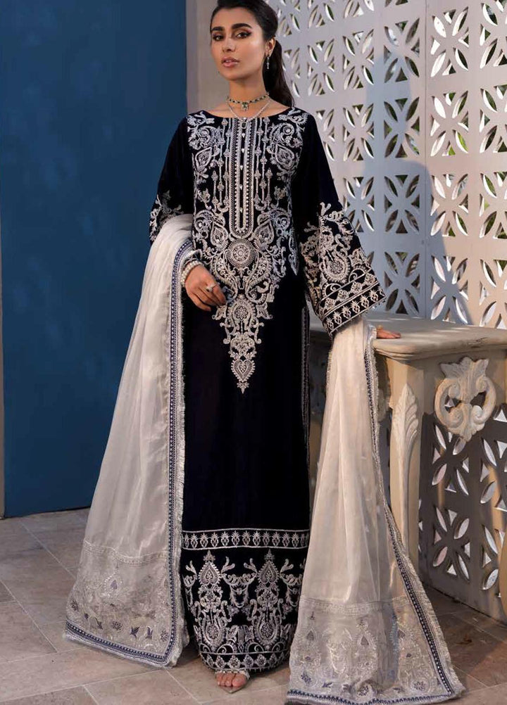 Emaan Adeel Embroidered Velvet Suits Unstitched 3 Piece EA21MM MK-06 - Winter Collection
