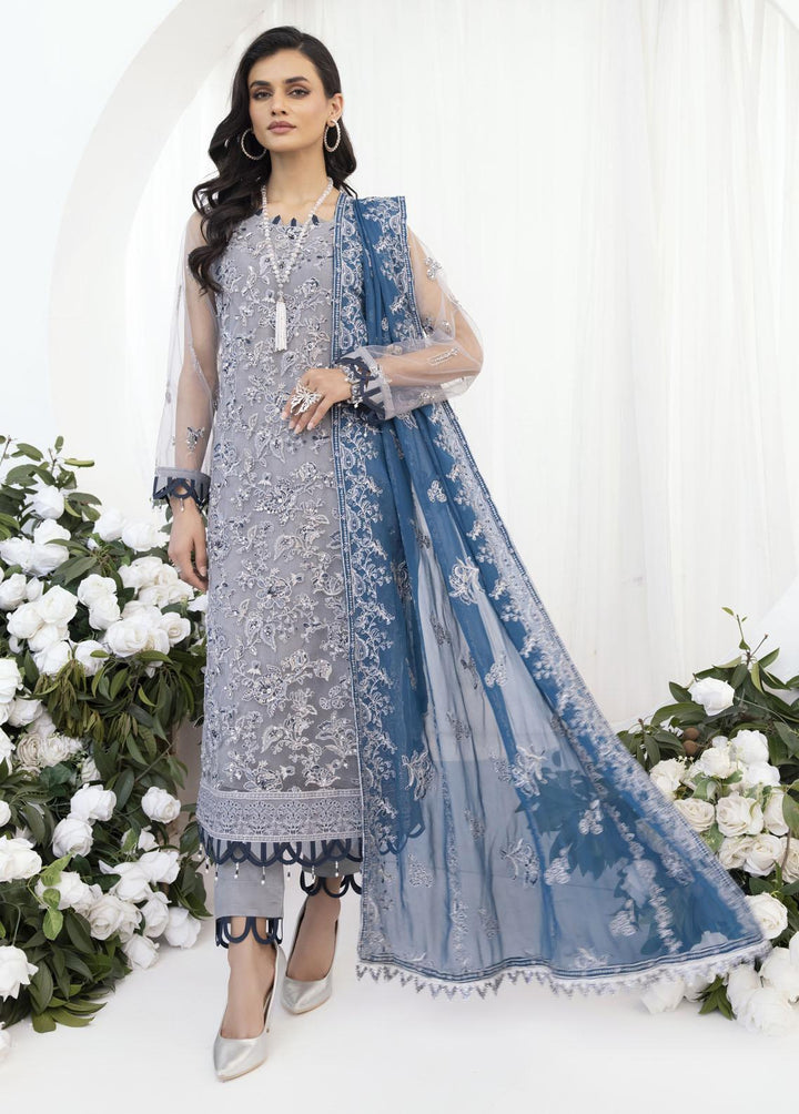 Emaan Adeel Embroidered Net Suits Unstitched 3 Piece EA23OE AL-04 - Exclusive Collection