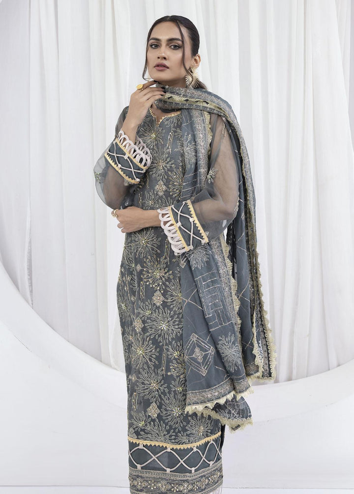 Emaan Adeel Embroidered Organza Suits Unstitched 3 Piece EA23OE AL-06 - Exclusive Collection