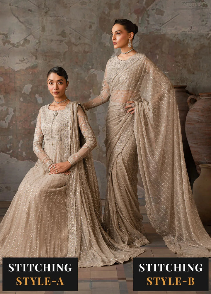 Emirah by Zarif Embroidered Net Suit Unstitched 3 Piece ZRF24E ZEF 02- Breeze - Formal Collection