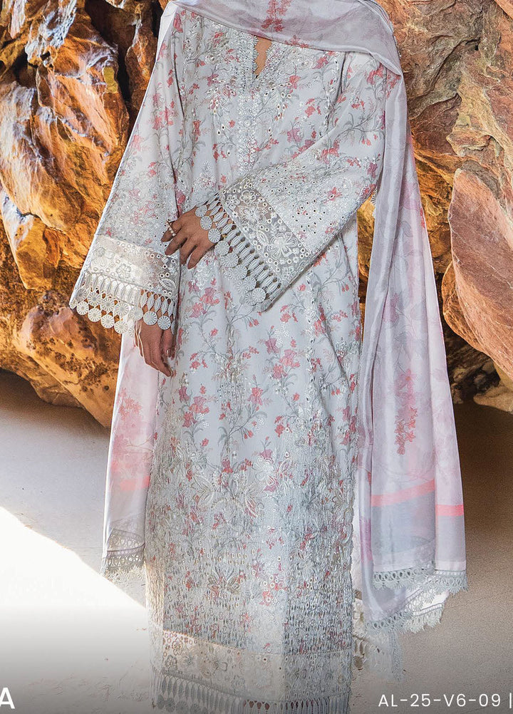 Endless by Afrozeh Embroidered Lawn Suits Unstitched 3 Piece AF25ES D-09 Nyssa - Summer Collection