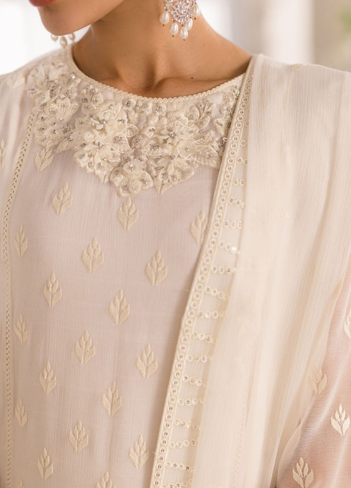 Ensembles by Azure Embroidered Chiffon Suits Unstitched 3 Piece AZU24EF ES-048 Angelic Frost - Festive Collection