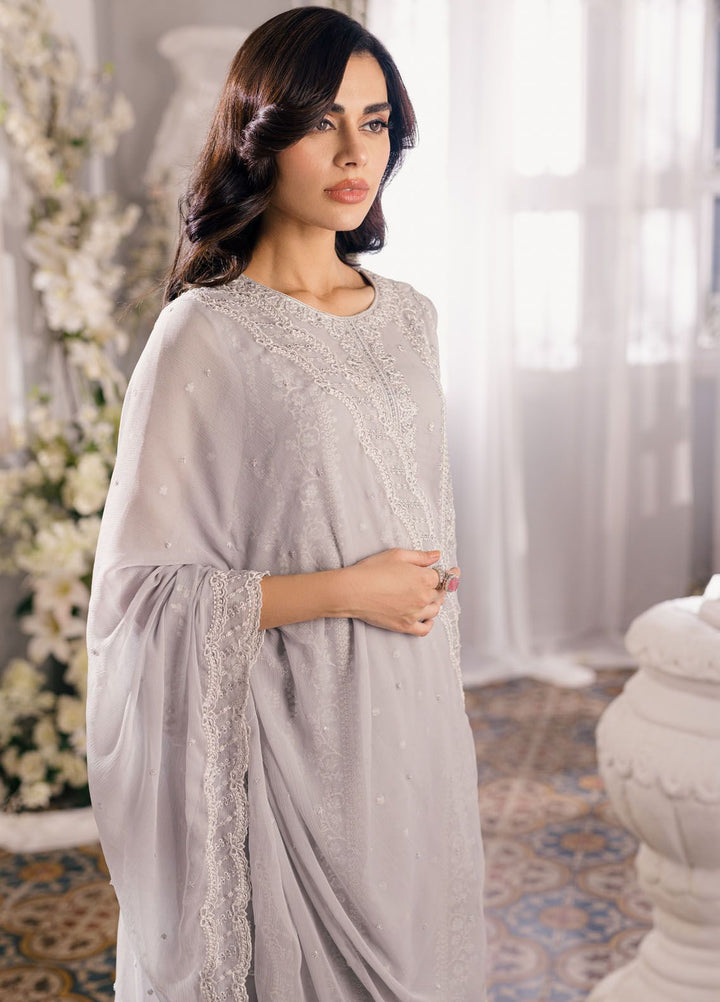 Ensembles by Azure Embroidered Chiffon Suits Unstitched 3 Piece AZU24EF ES-049 Moon Storm - Festive Collection