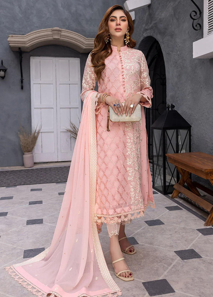 Ensembles By Azure Embroidered Chiffon Suits Unstitched 3 Piece AZU23EC Imperial Glow - Festive Collection