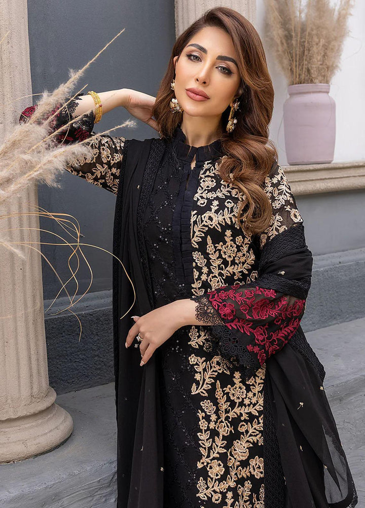 Ensembles By Azure Embroidered Chiffon Suits Unstitched 3 Piece AZU23EC Floral Rush - Festive Collection