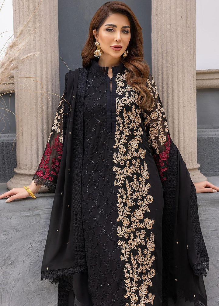 Ensembles By Azure Embroidered Chiffon Suits Unstitched 3 Piece AZU23EC Floral Rush - Festive Collection