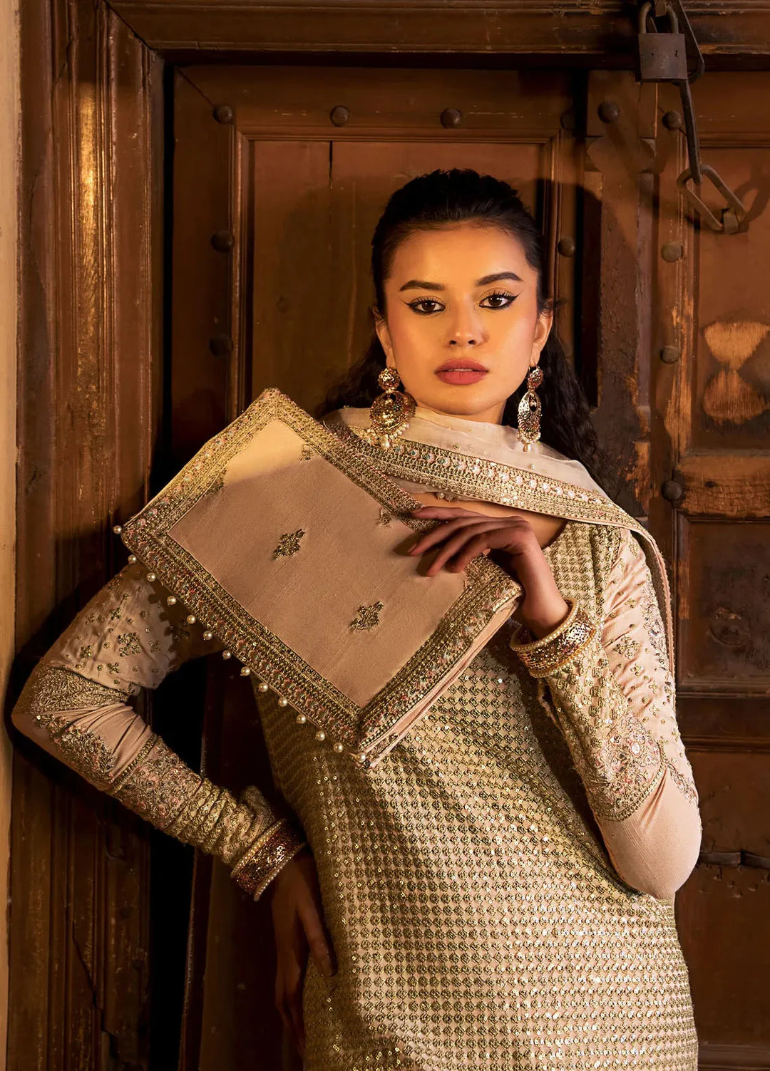 Erum Khan Pret Embroidered Raw Silk 3 Piece Suit Zeb un Nisa