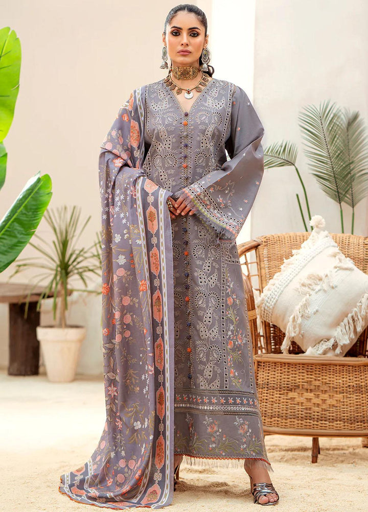 Esha Eshaal By Bin Ilyas Embroidered Lawn Suits Unstitched 3 Piece BI23EE 913-A - Summer Collection