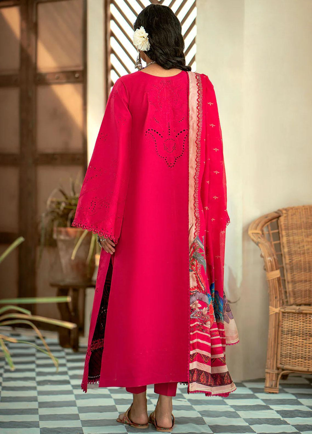 Esha Eshaal By Bin Ilyas Embroidered Lawn Suits Unstitched 3 Piece BI23EE 917-A - Summer Collection