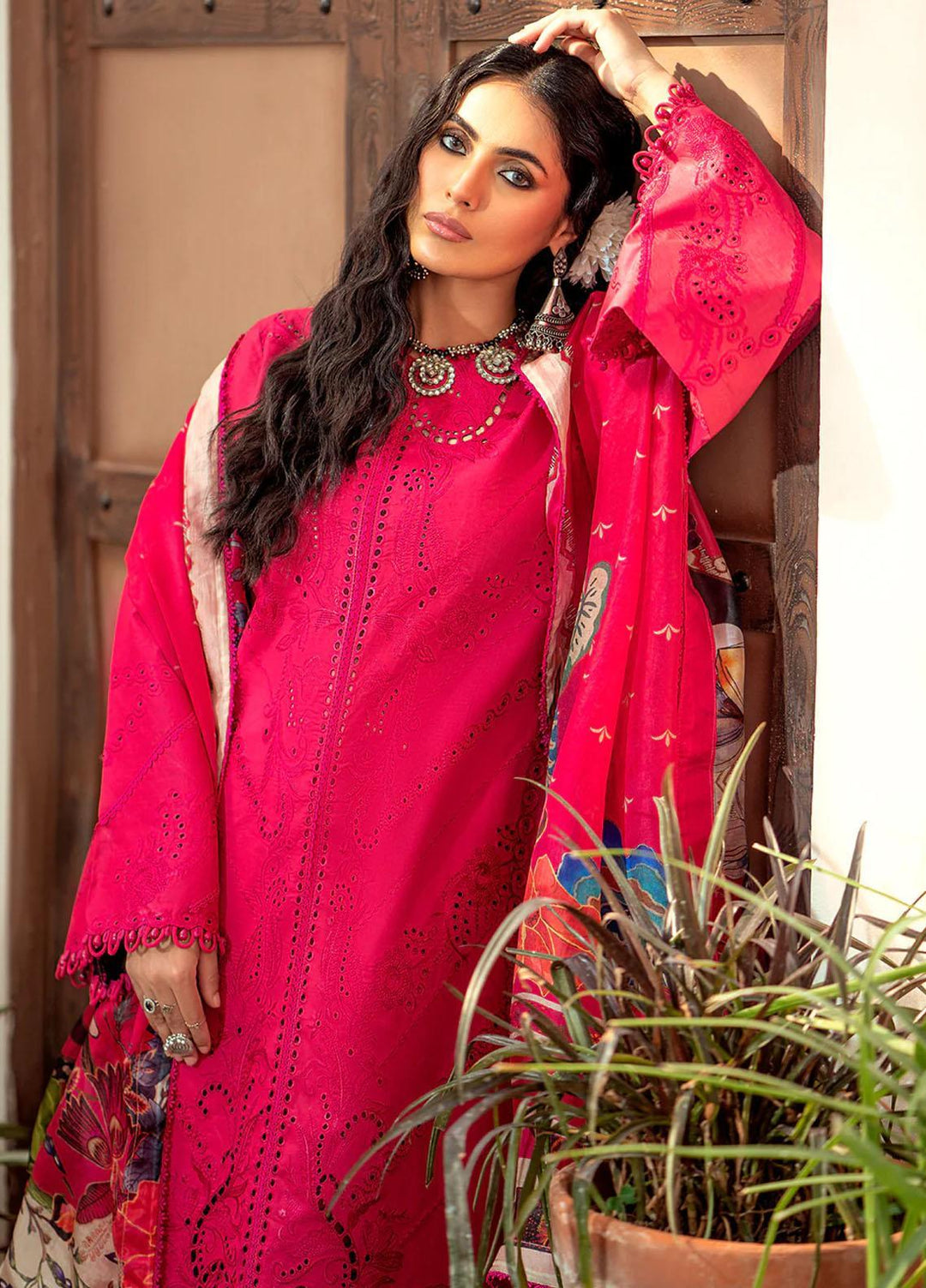Esha Eshaal By Bin Ilyas Embroidered Lawn Suits Unstitched 3 Piece BI23EE 917-A - Summer Collection