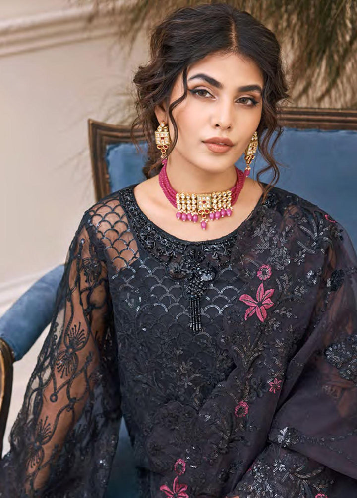 Eshaal By Emaan Adeel Embroidered Organza Suits Unstitched 3 Piece EA23E ESH-05 - Luxury Collection
