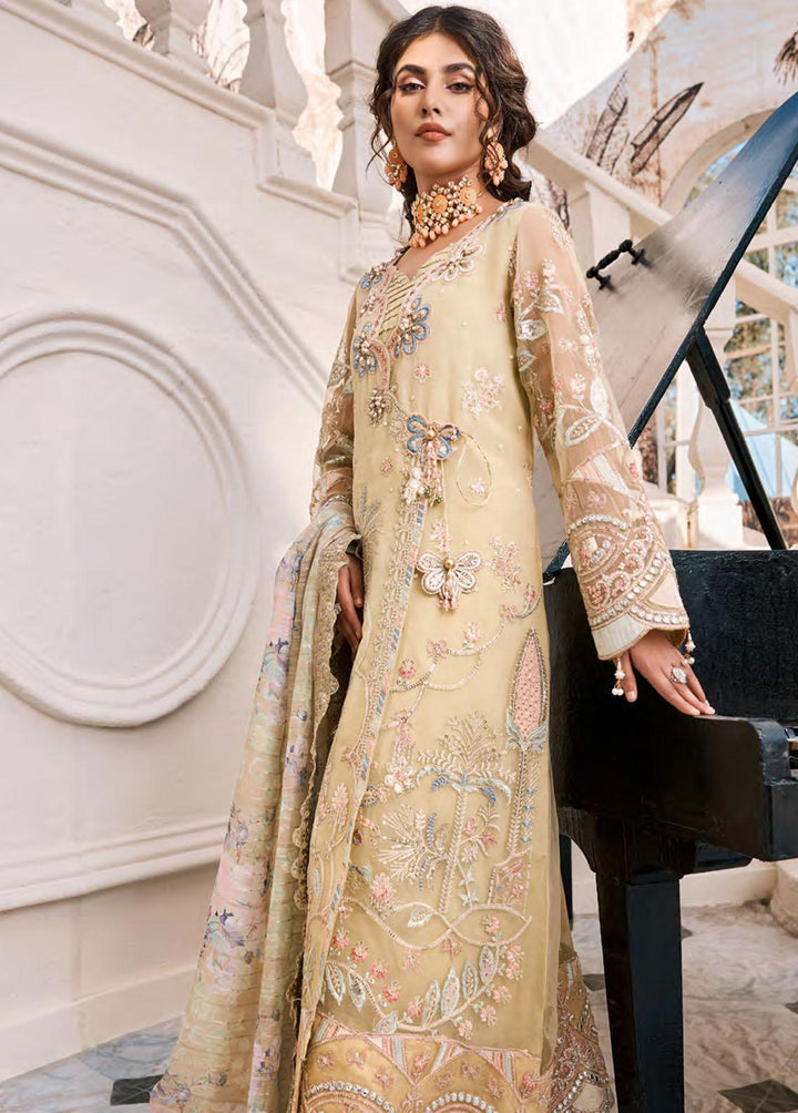 Eshaal By Emaan Adeel Embroidered Organza Suits Unstitched 3 Piece EA23E ESH-09 - Luxury Collection