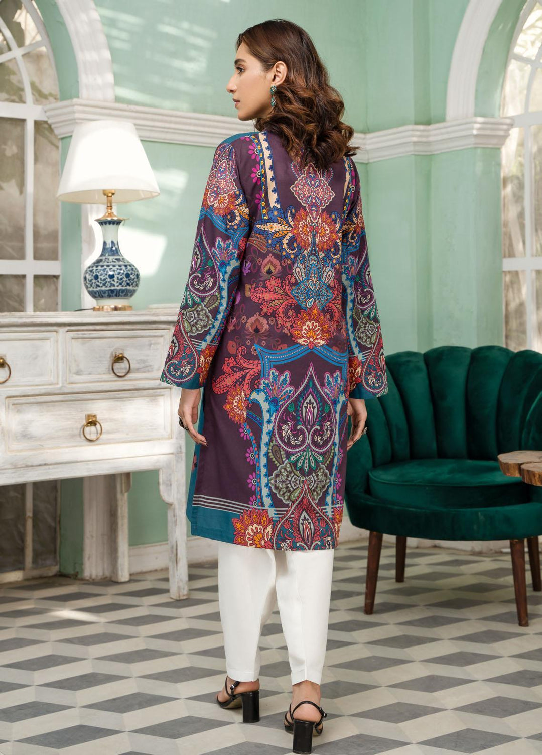 Esra Fashion Casual Pret Printed Lawn Kurtis ET-22-21