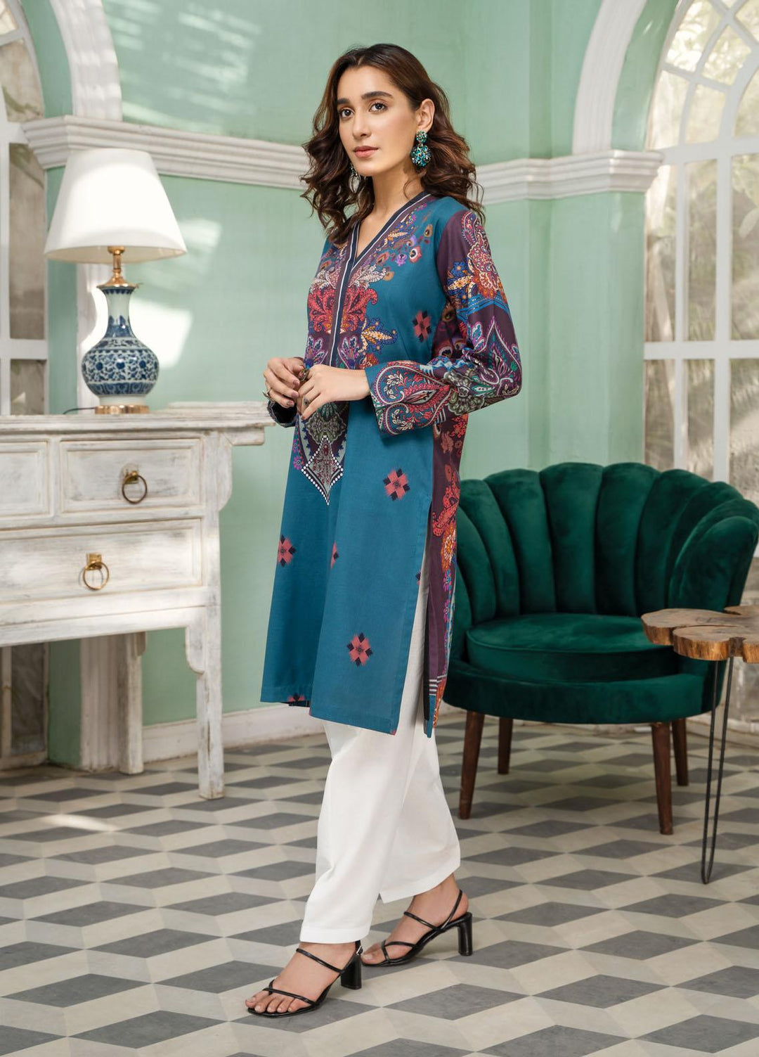 Esra Fashion Casual Pret Printed Lawn Kurtis ET-22-21