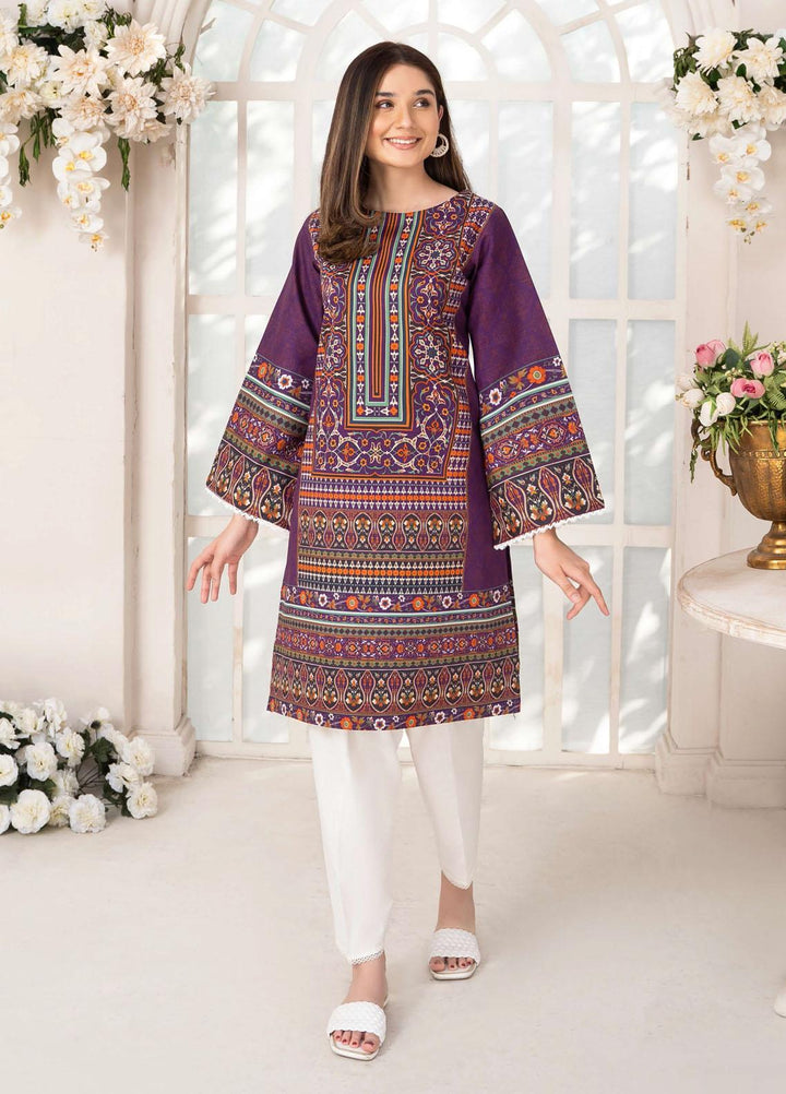 Esra Fashion Casual Pret  Lawn Shirt D-07 Purple