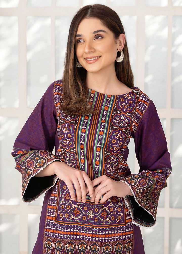 Esra Fashion Casual Pret  Lawn Shirt D-07 Purple
