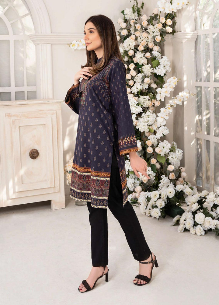 Esra Fashion Casual Pret  Lawn Shirt D-10 Dark Purple