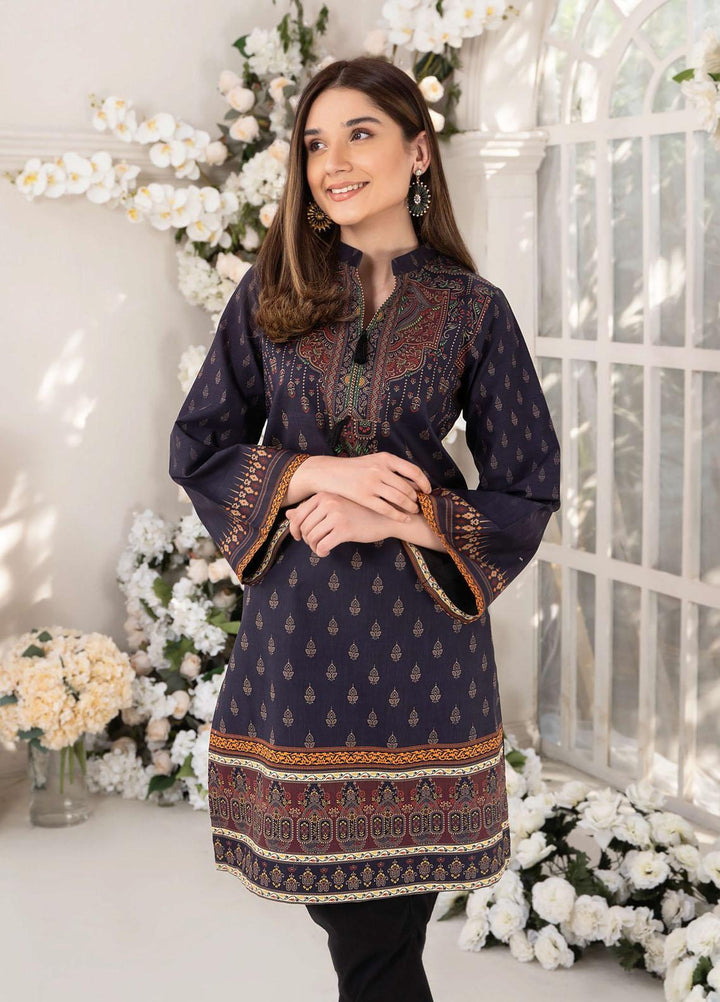 Esra Fashion Casual Pret  Lawn Shirt D-10 Dark Purple