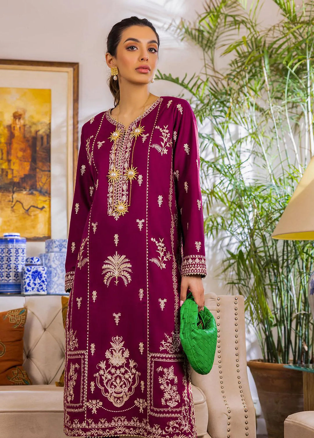 Essential By Asim Jofa Embroidered Cambric Suits Unstitched 2 Piece ...